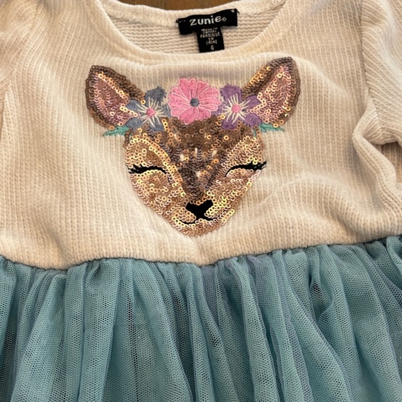 Zunie Cream and Pink Kids Dress Set - Picture 3 of 5